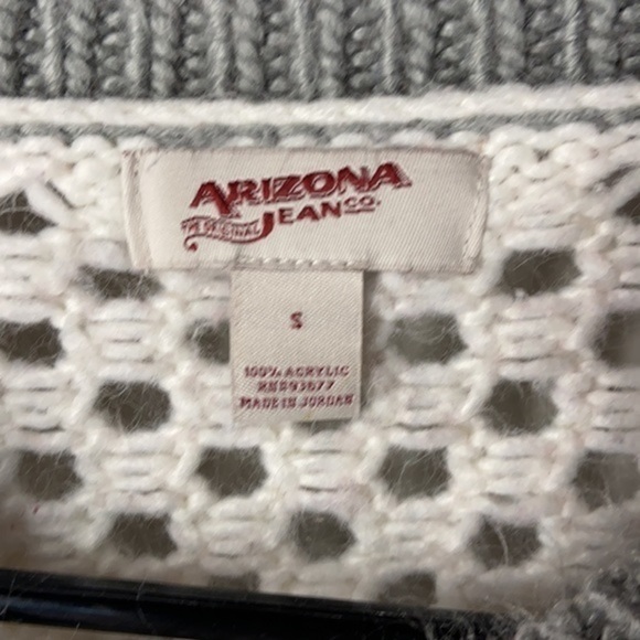 Arizona waffle Sweater, Gray and White, Small - Picture 6 of 8